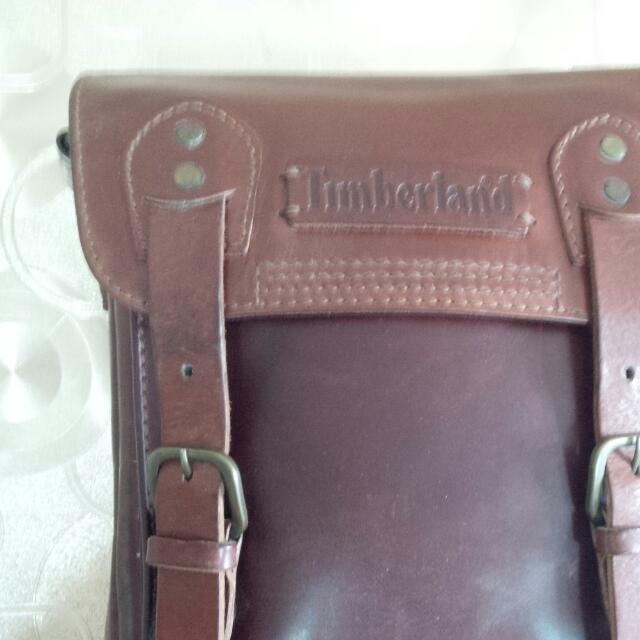 timberland leather messenger bag