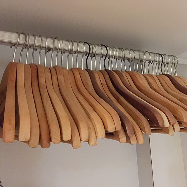 Used IKEA Wooden Hangers, Furniture on Carousell