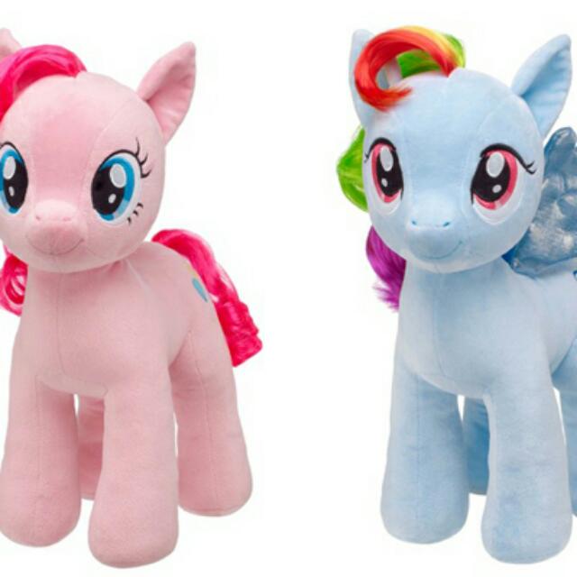 Build a bear MLP pinkie Pie & Rainbow Dash Plush, Hobbies & Toys, Toys
