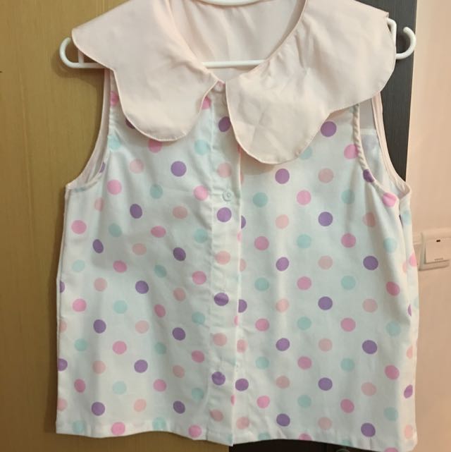 big polka dot top