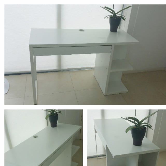 Ikea Micke Desk With Integrated Storage Furniture On Carousell