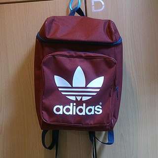 （保留）酒紅 Adidas 後背包