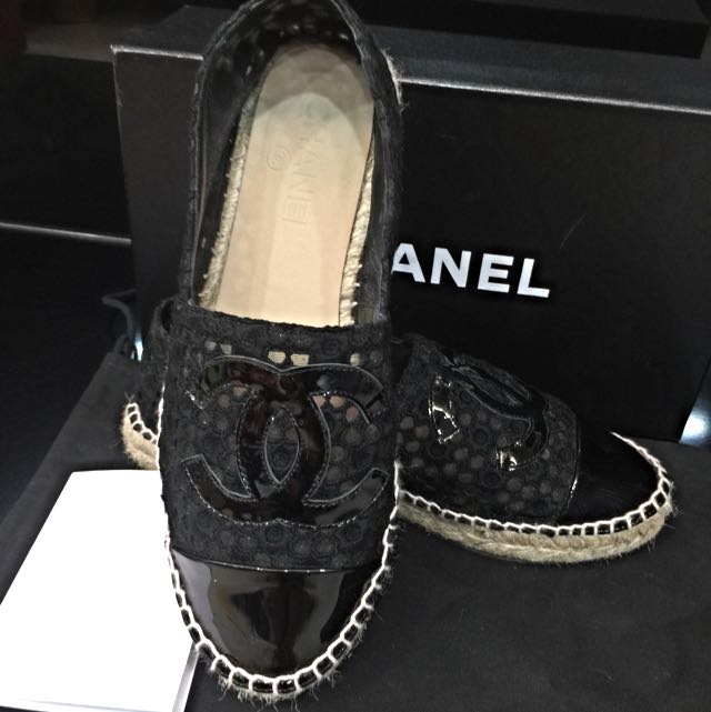 Chanel sales lace espadrilles