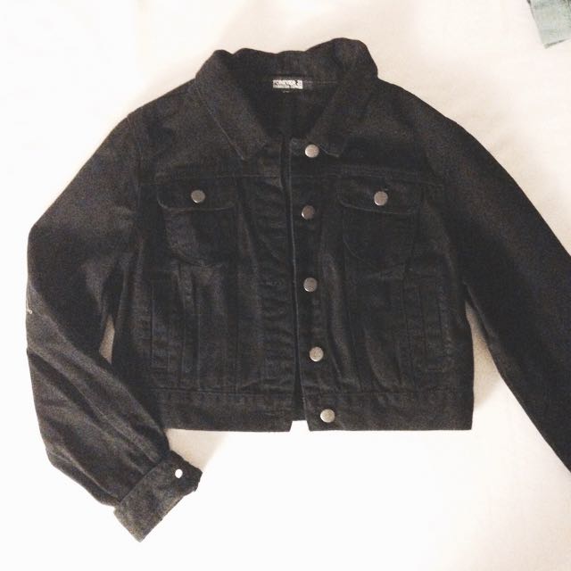 forever 21 black jean jacket