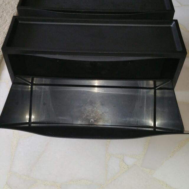 Ikea black Storage Cupboard drawer shoe Rack Trones 15346