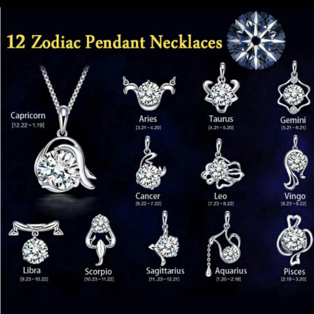 Free zodiac necklace sales