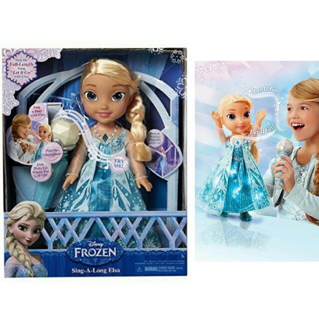 sing along elsa doll with microphone