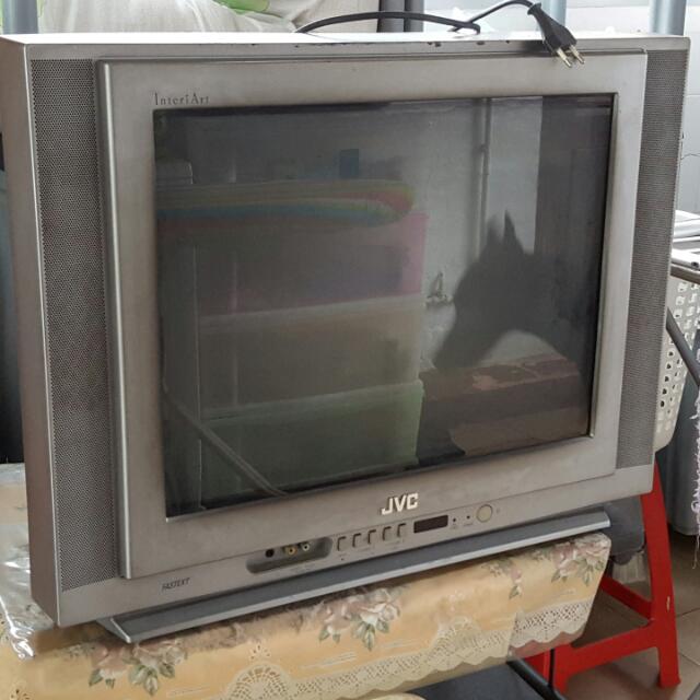 Free Jvc 21inch Crt Tv W Stand Furniture On Carousell