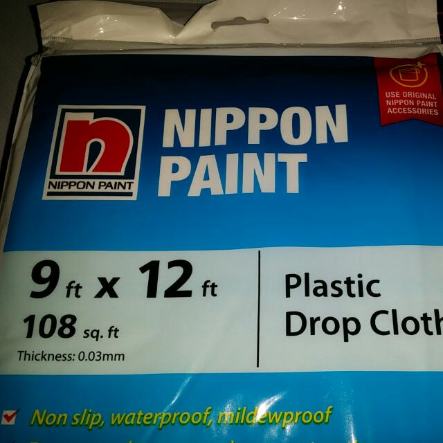 NIPPON PAINT PLASTIC DROP CLOTH, Furniture on Carousell
