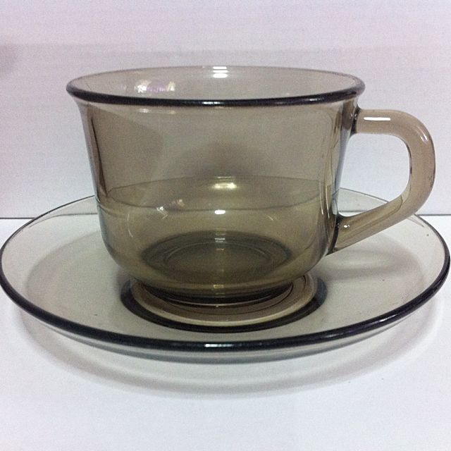 10pcs Set Vintage Arcoroc France Smoky Glass Cup With Saucers Furniture Home Living Kitchenware Tableware Coffee Tea Tableware On Carousell 10pcs Set Vintage Arcoroc France Smoky Glass Cup With Saucers Furniture Home Living Kitchenware Tableware Coffee Tea Tableware On Carousell