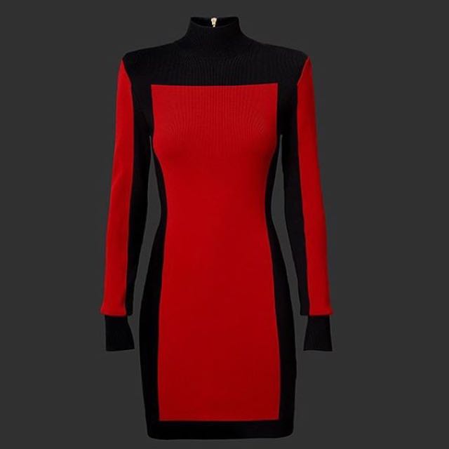 balmain bodycon dress