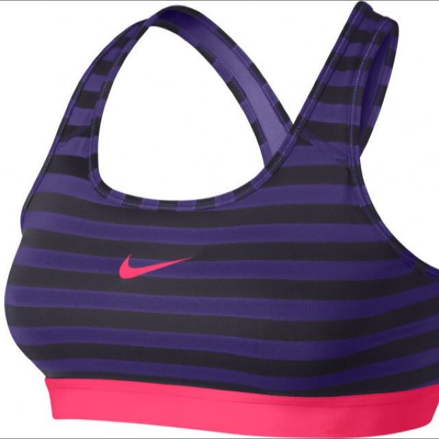 Nike Purple Stripped Sports, Women's Fashion, Activewear on Carousell
