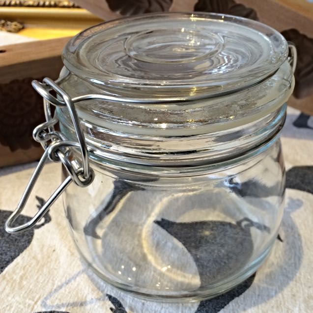 Old Glass Jar With Clasped On Lid Furniture Carou Photo