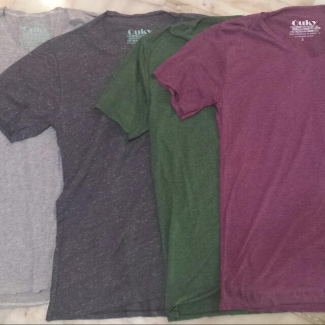 Ouky Tshirts Maroon Gray Green Size S Men S Fashion On Carousell