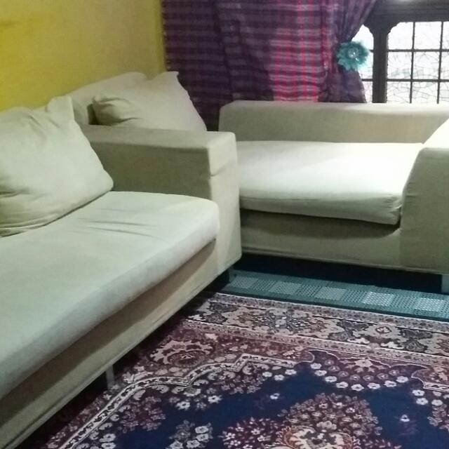 Sofa L Shaped With Table (Sell Separate)., Furniture & Home Living