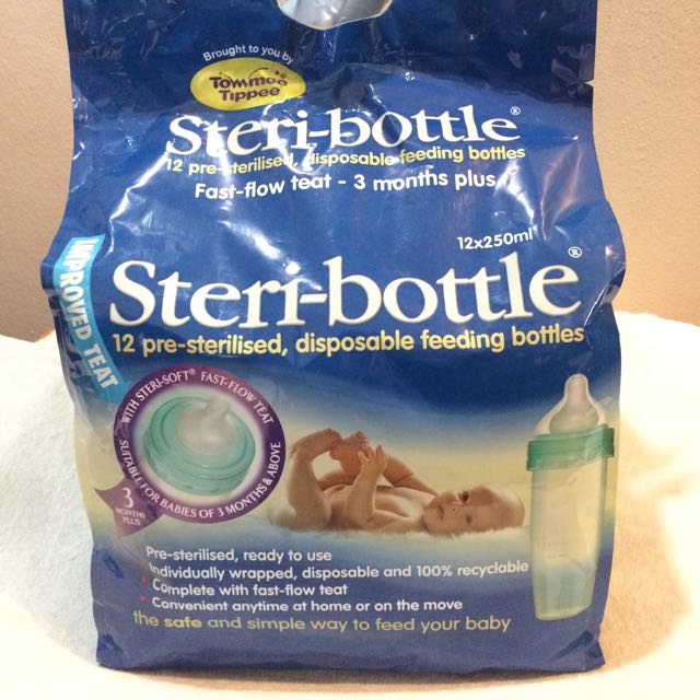 Tommee Tippee Sterilised Disposable Feeding Bottles, Babies & Kids
