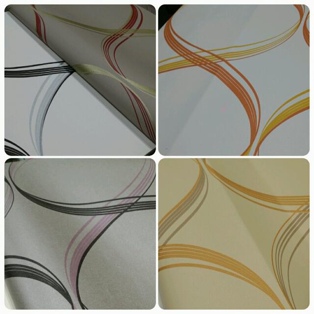 Wallpaper - Large Helix-like Pattern, Furniture & Home Living, Home