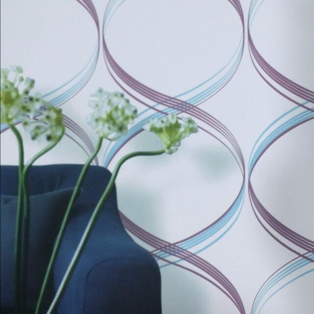 Wallpaper - Large Helix-like Pattern, Furniture & Home Living, Home