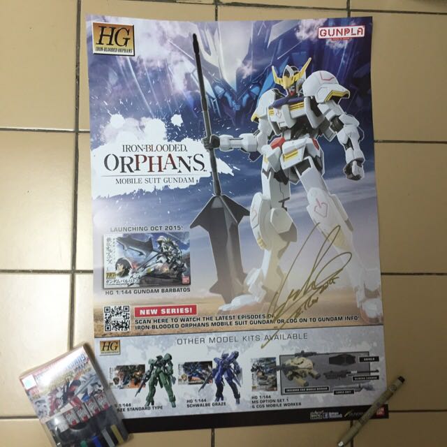 Wallpaper Gundam Iron Blooded Orphans Poster With Autograph Of Mr Kawaguchi For Android Free
