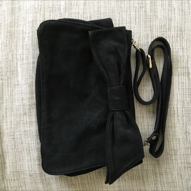 mango black suede bag