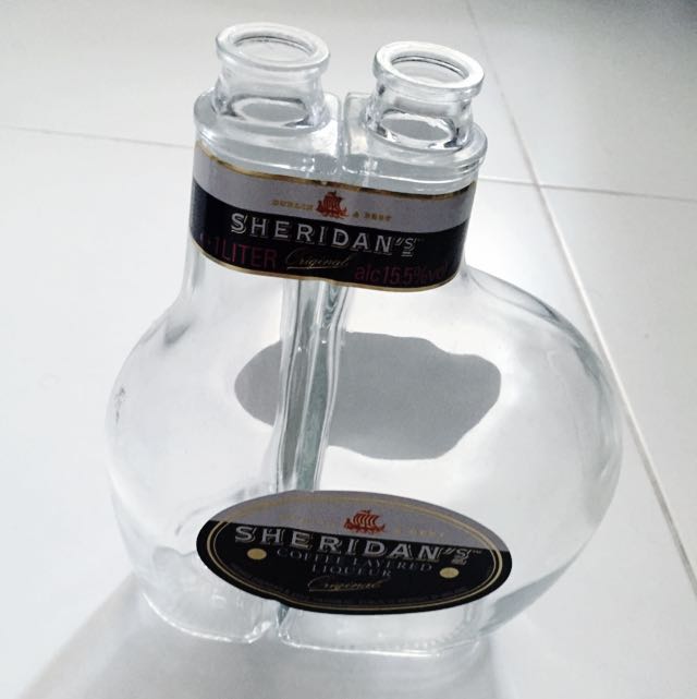 Sheridan's 1L Volume Empty Bottle 2-in-1 Glass from Coffee Liquer