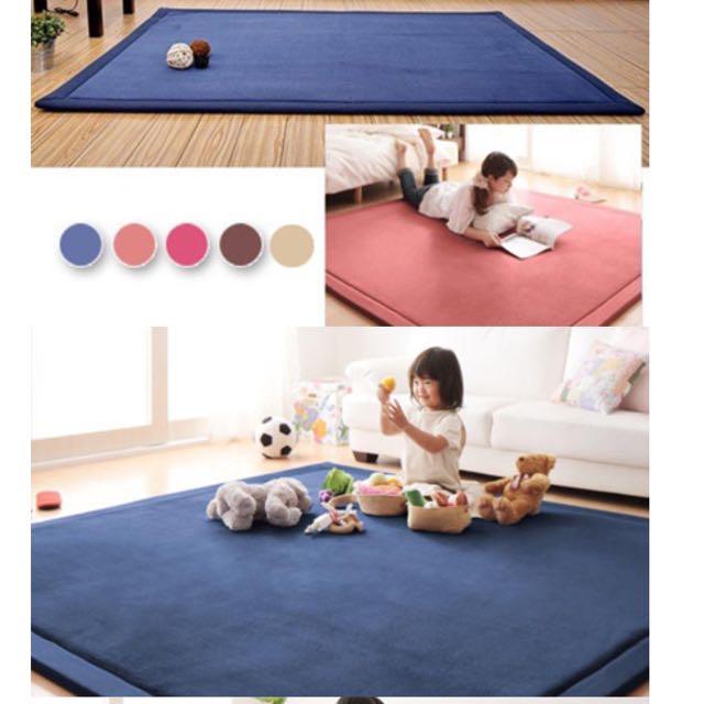 [Brand New] Square Japanese Tatami Carpet in Blue, Furniture & Home
