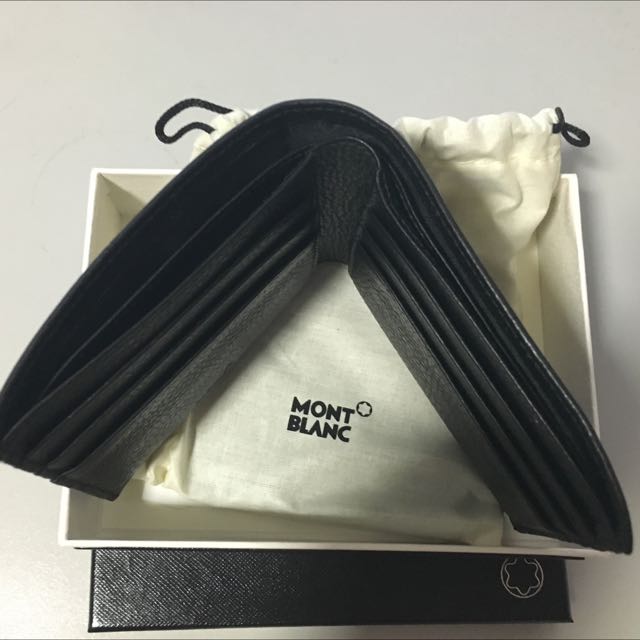 Mont Blanc wallet 6cc 2 compartments 113305 Meisterstueck soft grain wallet 6cc