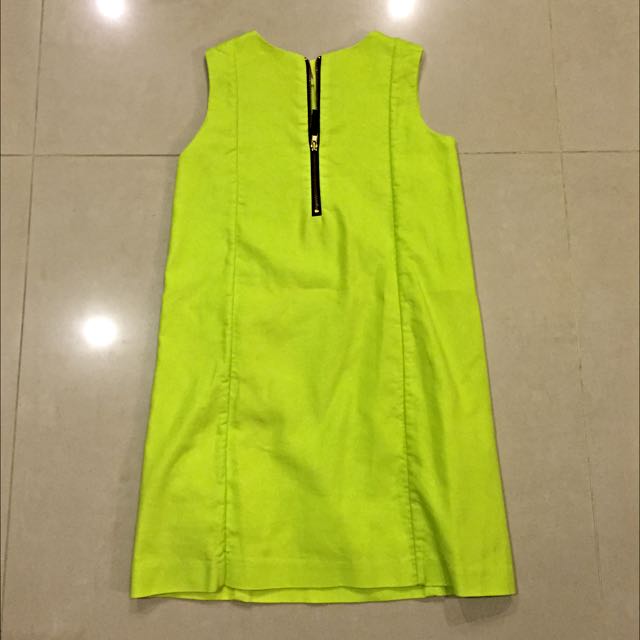 gap neon dress Neon yellow summer dress Gap XL (16-18)