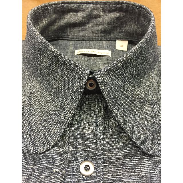 Vintage Chambray Button Shirt with Dog Ear Collar, Luxury, Bags