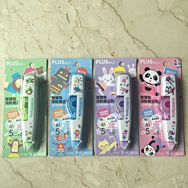 Bn Limited Edition Plus Whiper Mr Mini Roller Correction Tapes Refills Women S Fashion On Carousell