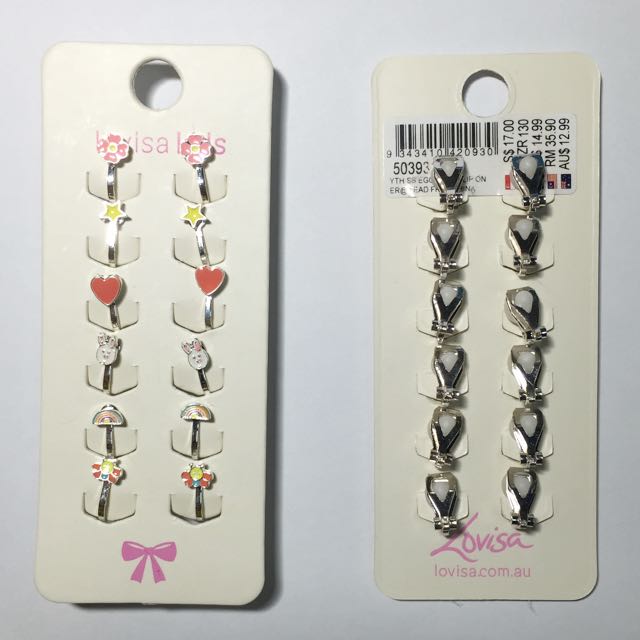 BNIB 6 Pairs Lovisa Kids Clipon Earrings, Babies & Kids, Babies & Kids