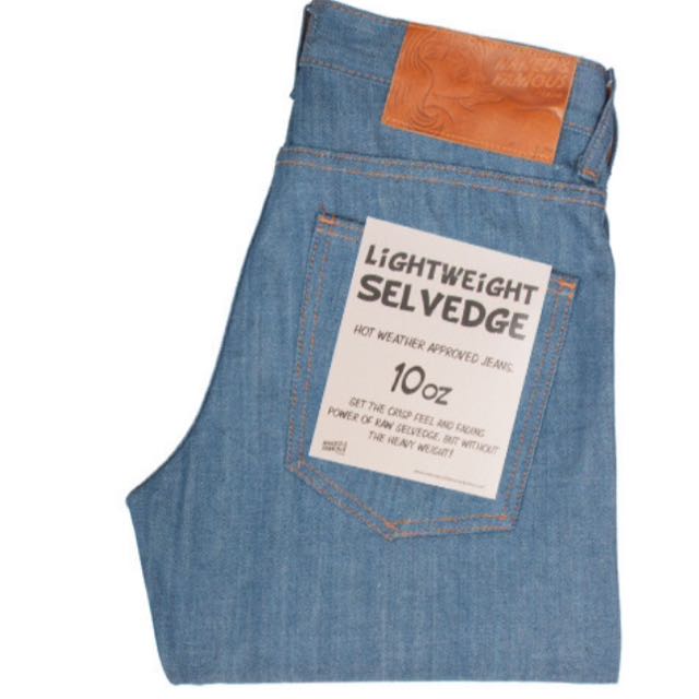 naked and famous natural indigo selvedge