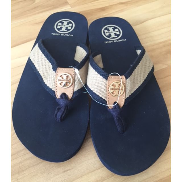 Tory burch tan flip deals flops