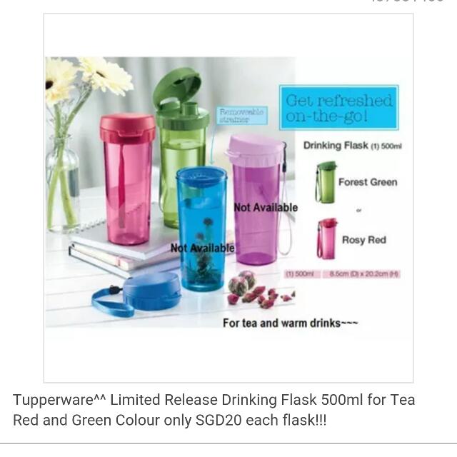 Tupperware drinking deals flask 500ml