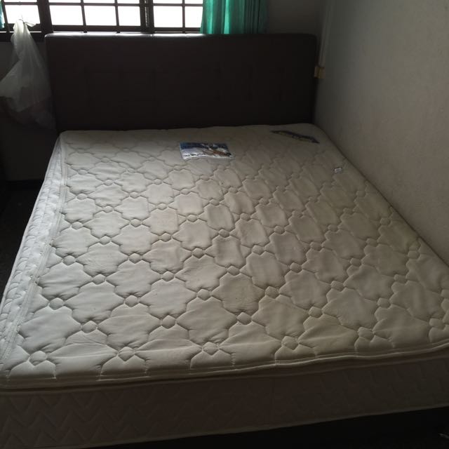 Used Queen Size Bed Frame And Mattress Furniture On Carou