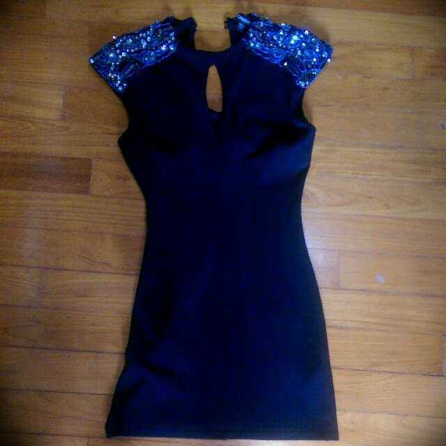 Petite Bebe Black Sequin Dress Brand New Small Women S Fashion On Carousell