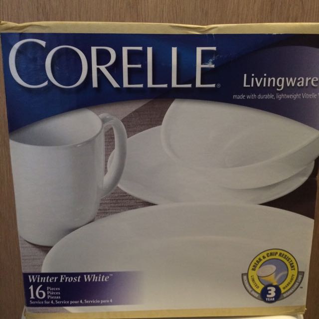 Corelle Winter Frost White 16pc Set Home Appliances On Carousell