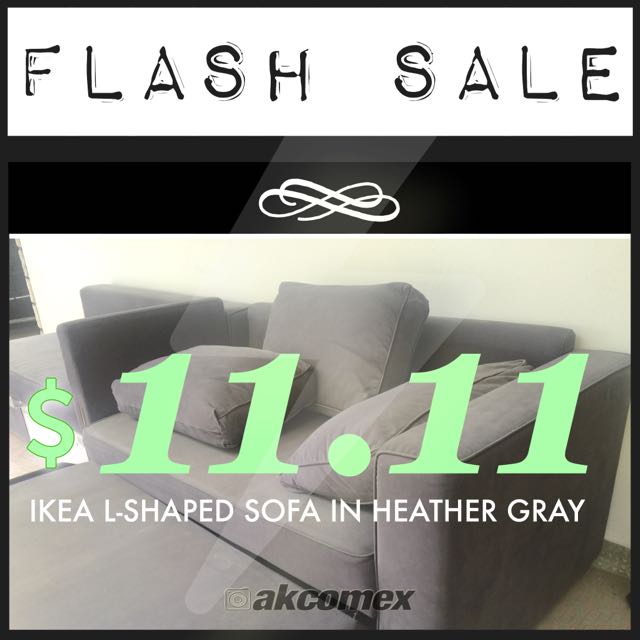 Flash Sale 11 11 For A Preowned L Shaped Ikea Sofa Furniture On Carousell