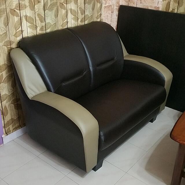 New 2 Tone Pvc Leather Sofa Set Furniture Home Living Sofas On Carou New 2 Tone Pvc Leather Sofa Set, 2 Tone Leather Sofa Set