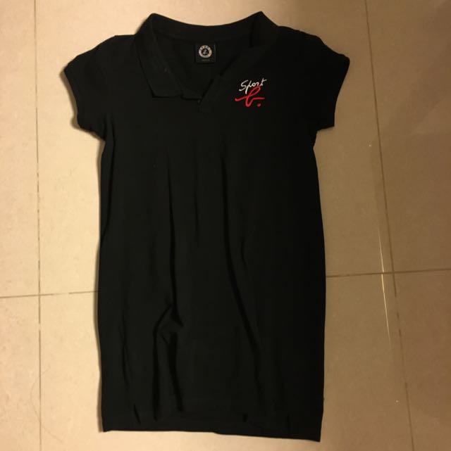 Agnes B Sport Polo Dress Black Women S Fashion On Carousell