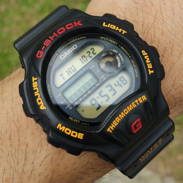 Casio G-Shock Dw-6100 Thermometer Watch, Health & Nutrition, Health  Monitors & Weighing Scales On Carousell