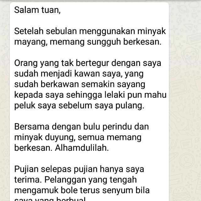 Feedback Minyak Puteri Mayang Air Mata Duyung Dan Bulu Perindu