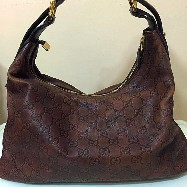 Gucci Guccissima Horsebit Chain Medium Hobo Luxury on Carousell