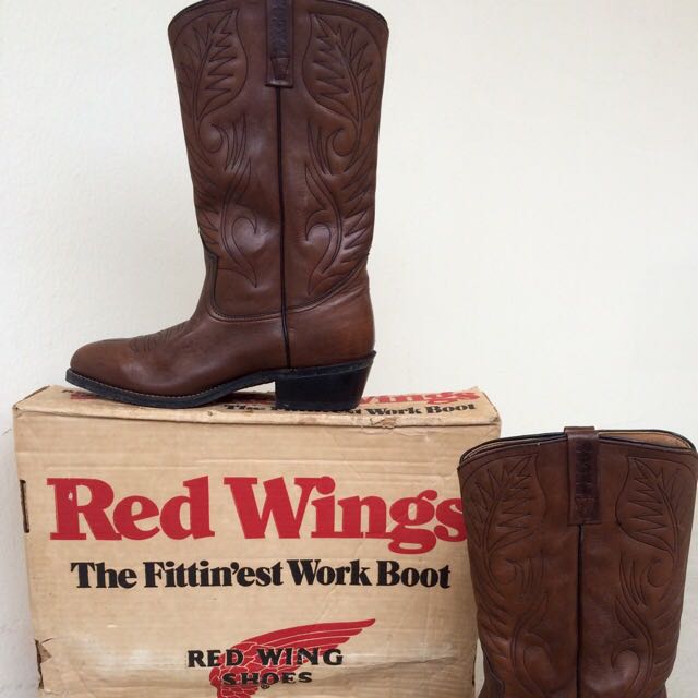 Red wing cowboy work clearance boots