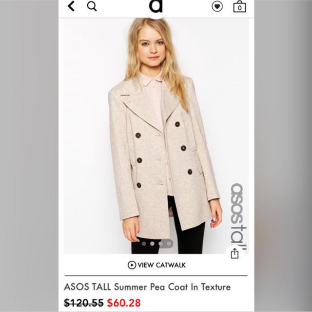 asos pea coat