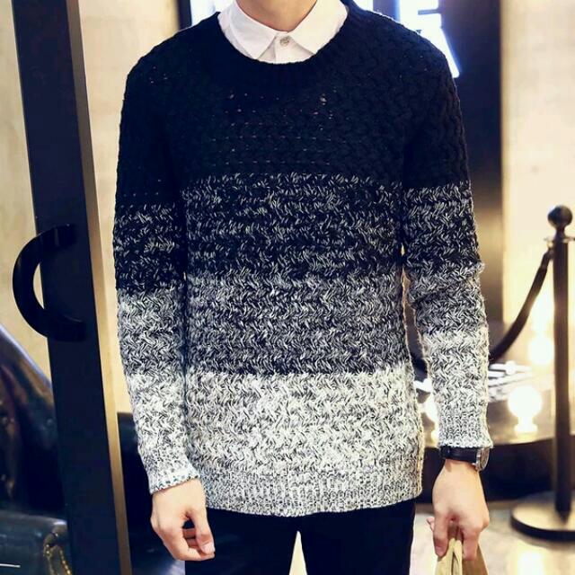 S 4xl Japanese Men S Fall And Winter Clothes Korean Slim Retro Sweater Pullover Sweater Round Neck Sweater Tide Male Coat Women S Fashion On Carousell
