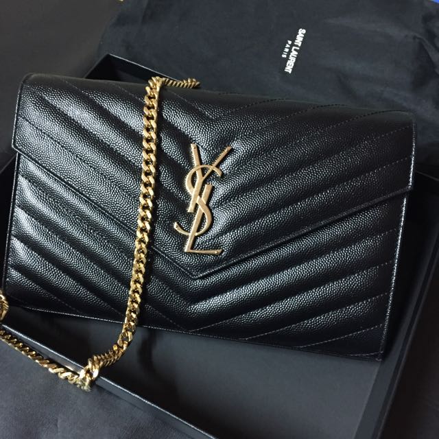 Yves Saint Laurent Wallet On Chain, Luxury, Bags & Wallets on Carousell