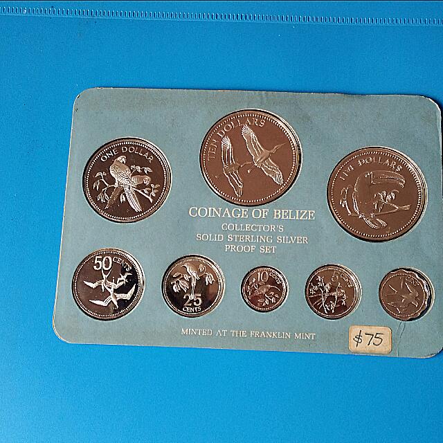 14 ベリーゼ 1975 銀 1976 1979-1981 プルーフセット 5点 - 貨幣