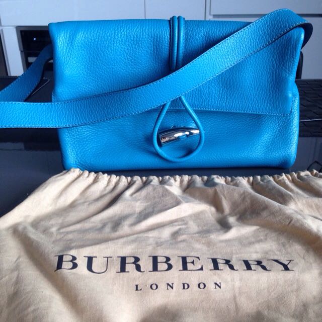 Electric Blue Burberry Purse, Luxury, Bags & Wallets on Carousell