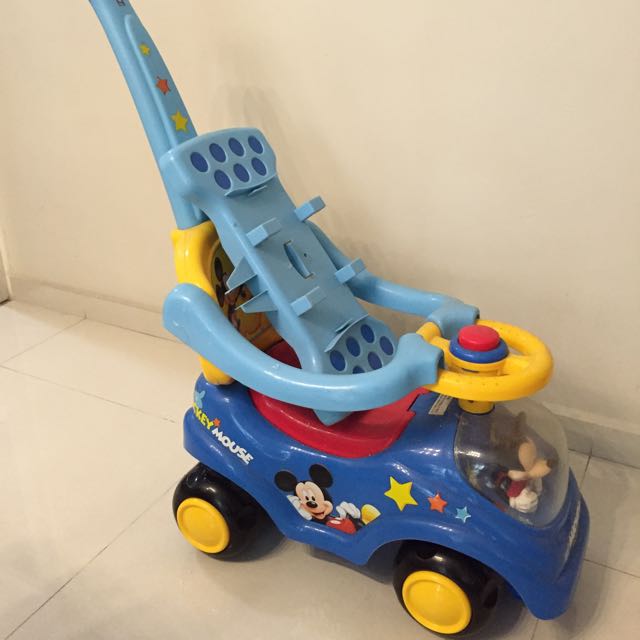 mickey push car